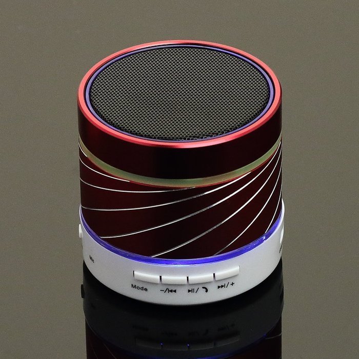 Lightweight Wireless Stereo Audio Bluetooth Speakers with Colorful Led Light Powered by Rechargeable Battery Build... N7