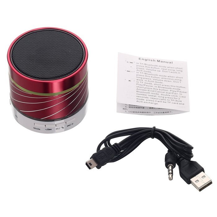 Lightweight Wireless Stereo Audio Bluetooth Speakers with Colorful Led Light Powered by Rechargeable Battery Build... N8