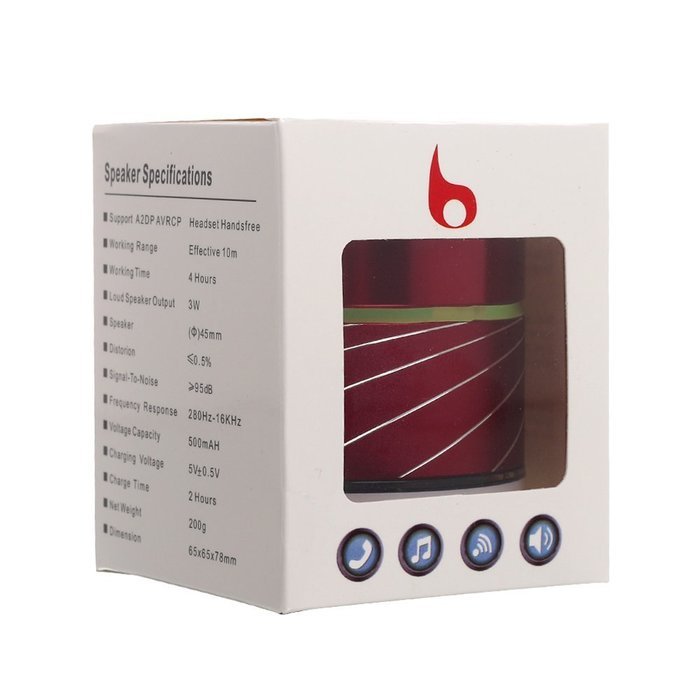 Lightweight Wireless Stereo Audio Bluetooth Speakers with Colorful Led Light Powered by Rechargeable Battery Build... N9