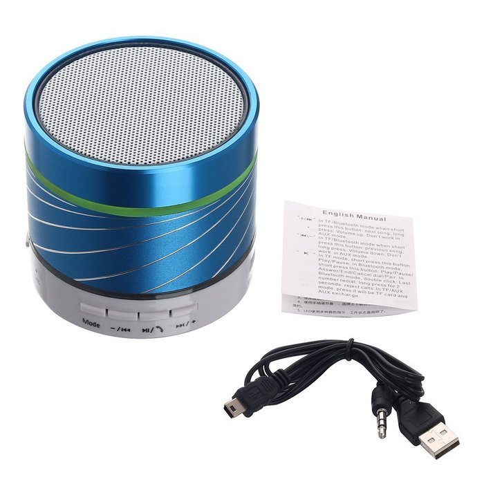 Lightweight Wireless Stereo Audio Bluetooth Speakers with Colorful Led Light Powered by Rechargeable Battery Build... N13