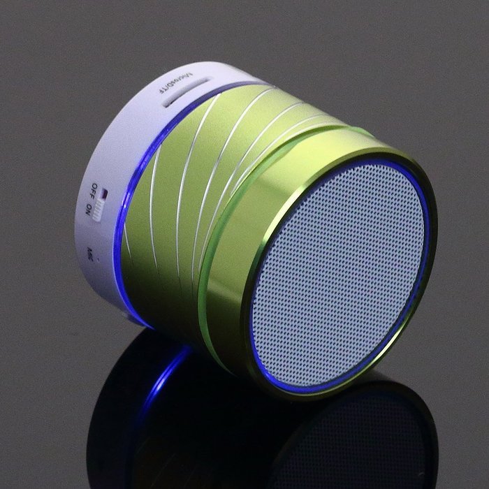 Lightweight Wireless Stereo Audio Bluetooth Speakers with Colorful Led Light Powered by Rechargeable Battery Build... N15