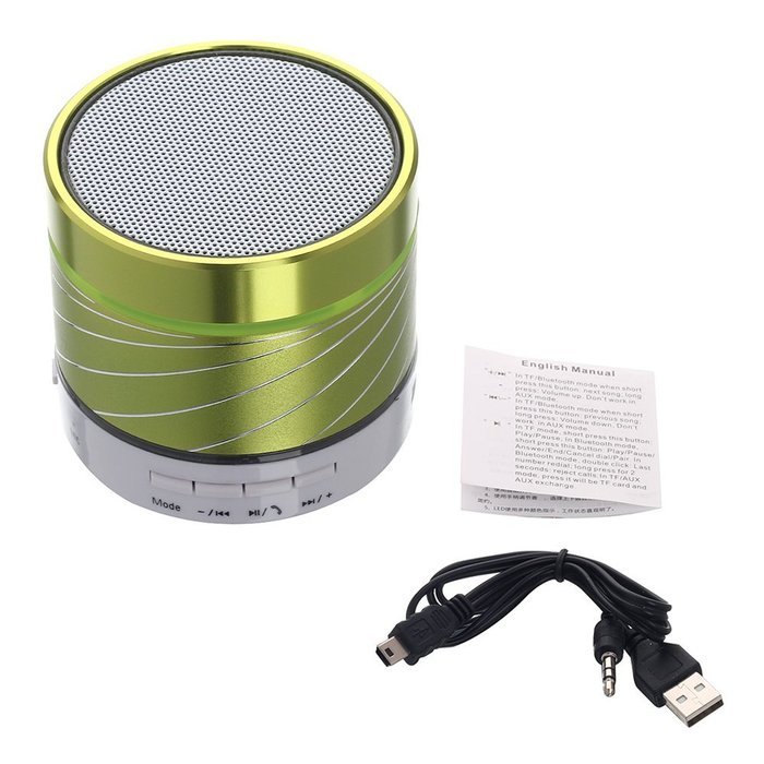 Lightweight Wireless Stereo Audio Bluetooth Speakers with Colorful Led Light Powered by Rechargeable Battery Build... N17