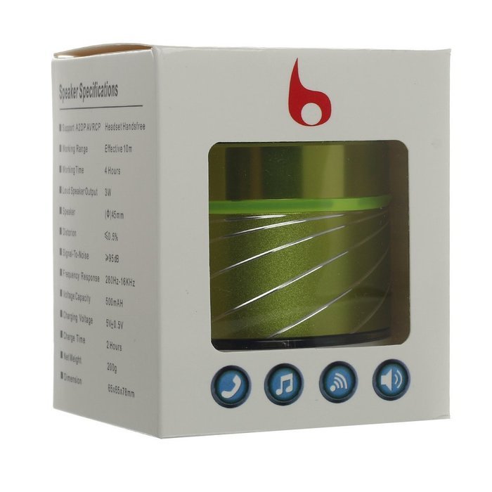 Lightweight Wireless Stereo Audio Bluetooth Speakers with Colorful Led Light Powered by Rechargeable Battery Build... N18