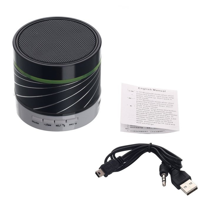 Lightweight Wireless Stereo Audio Bluetooth Speakers with Colorful Led Light Powered by Rechargeable Battery Build... N22