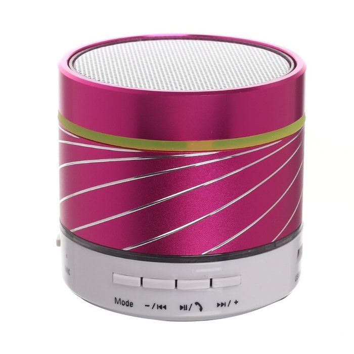 Lightweight Wireless Stereo Audio Bluetooth Speakers with Colorful Led Light Powered by Rechargeable Battery Build... N24