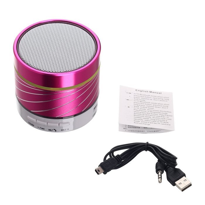 Lightweight Wireless Stereo Audio Bluetooth Speakers with Colorful Led Light Powered by Rechargeable Battery Build... N26