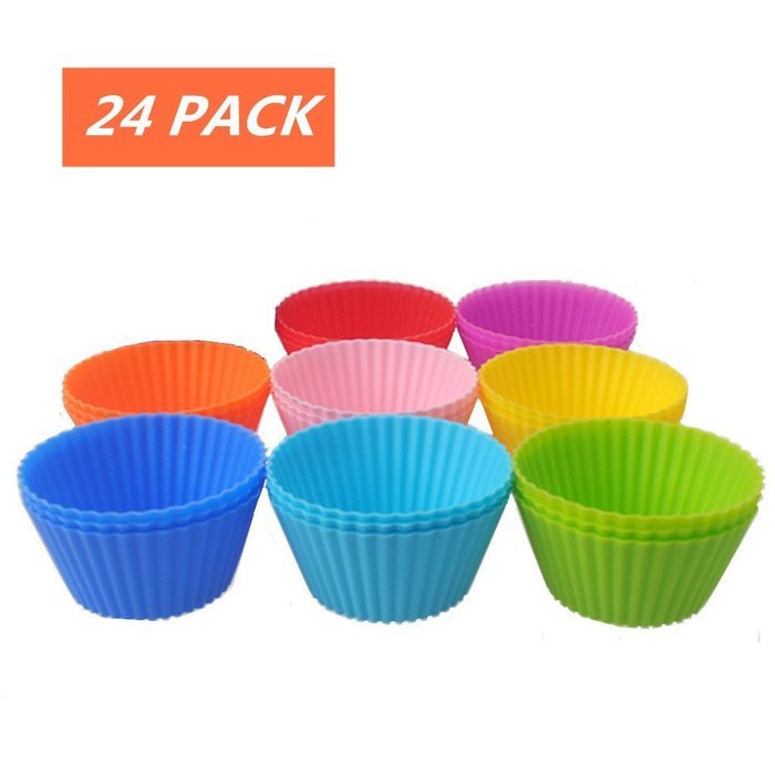 Daixers Reusable Silicone Baking Cups For Cake Muffin Molds,Cupcake ...