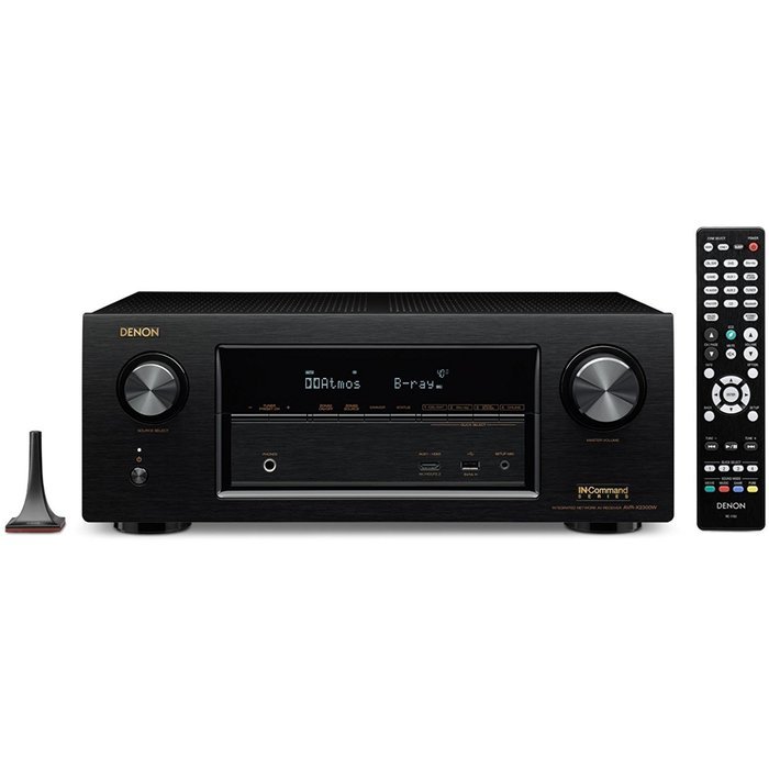 Denon AVR-X2300W Receiver Bundle with Paradigm Cinema 100 CT Home Theater System N2