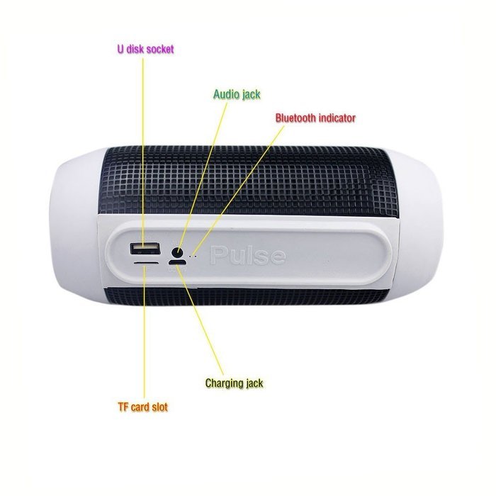 Portable Wireless Bluetooth Speaker Deep Bass Built-in Microphone Boombox 360 LED Lights Speakers Support U-disk... N10
