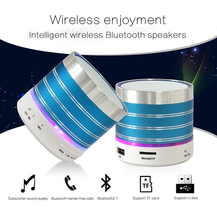 WESDAR Bluetooth Speakers with Lights For iPhone Android Bluetooth 4.0 - 5V 500mah RED - Weight in 7oz , R-052-2 N30