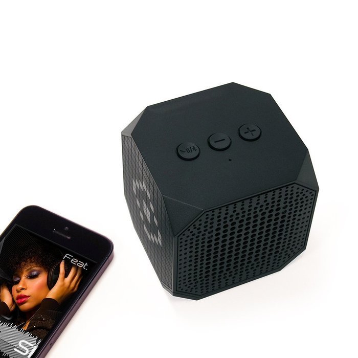 MQbix MQBK3010BLK MUSICUBE Wireless Portable Bluetooth Speaker with Built-In Mic for Bluetooth Enabled Devices... N3