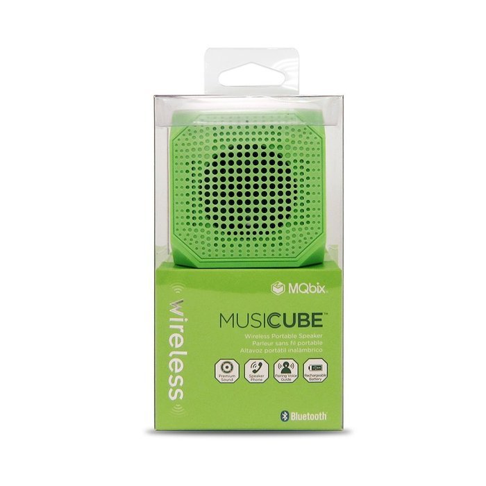 MQbix MQBK3010BLK MUSICUBE Wireless Portable Bluetooth Speaker with Built-In Mic for Bluetooth Enabled Devices... N19