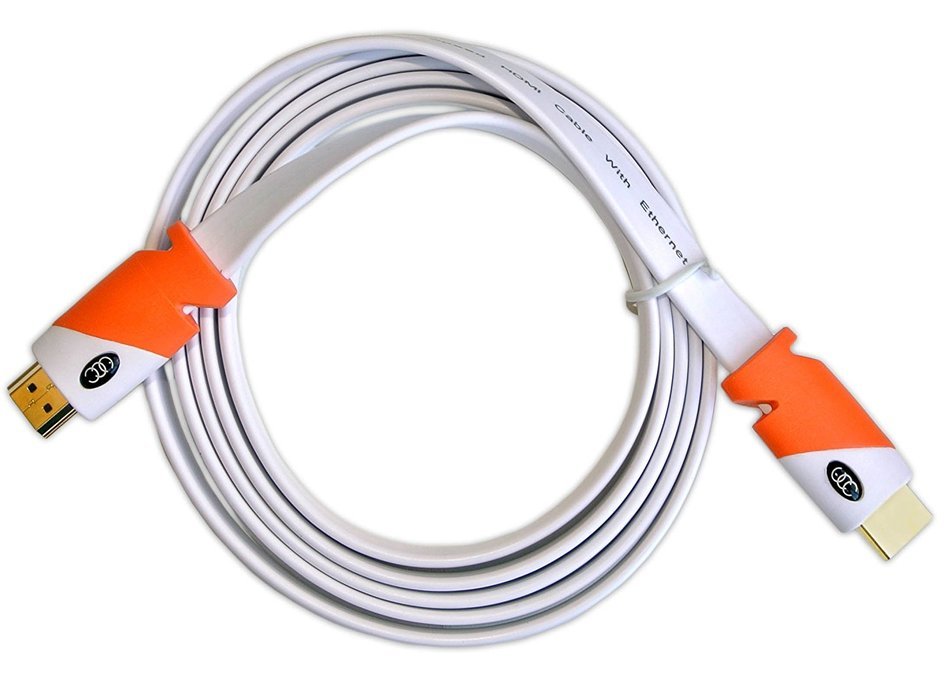 FLAT HDMI Cable 2.0 - 25 Feet, High Speed HDMI Flat Wire, 7.6 Meter By Ultra Clarity - CL3 Rated - Audio Return...