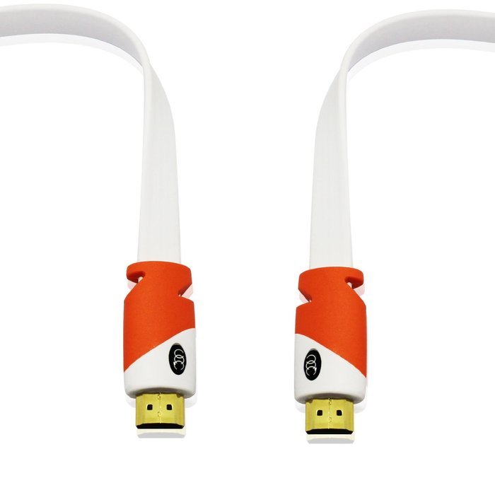 FLAT HDMI Cable 2.0 - 25 Feet, High Speed HDMI Flat Wire, 7.6 Meter By Ultra Clarity - CL3 Rated - Audio Return... N7