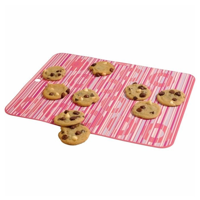 Baker's 13 Non-Stick Silicone Stripes Baking Mat, 11 by 15-Inch, Dark and Light Pink