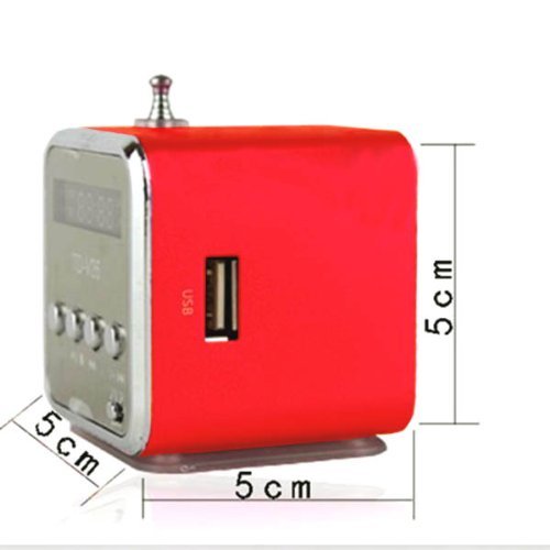 HuntGold Mini Portable USB Digital PC Speaker Micro SD/TF Card MP3 Music Player&FM Radio(blue) N7