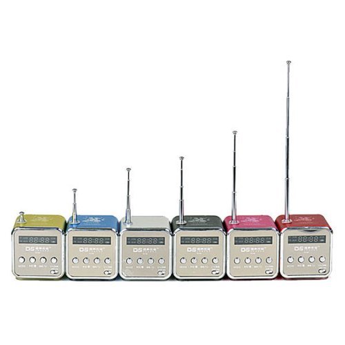 HuntGold Mini Portable USB Digital PC Speaker Micro SD/TF Card MP3 Music Player&FM Radio(blue) N9