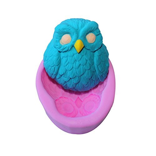 "3D Owl Silicone Fandant Mold Chocolate Polymer Clay Mould" shopping N2