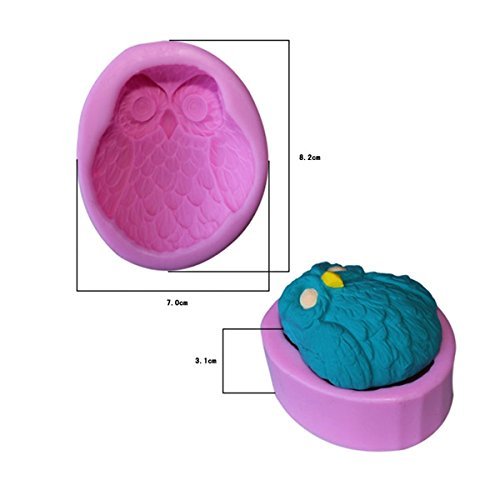 "3D Owl Silicone Fandant Mold Chocolate Polymer Clay Mould" shopping N3