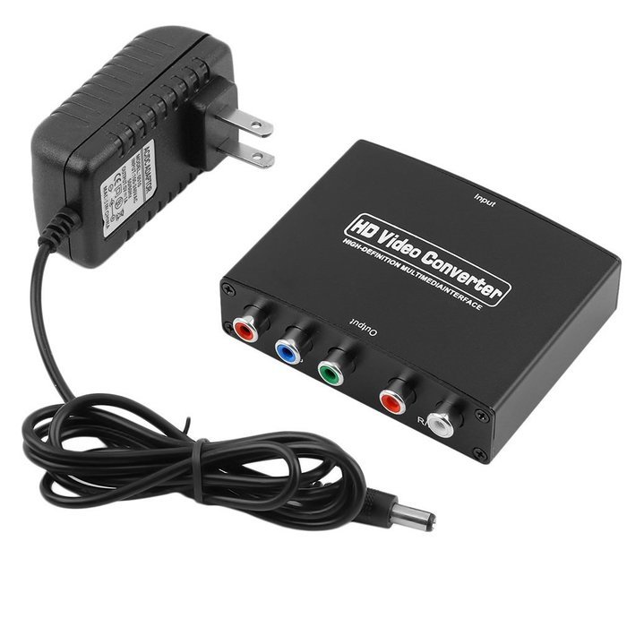 LESHP HDMI to RGB Component (YPbPr) Video +R/L Audio Adapter Converter HD TV