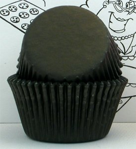 Goldas Kitchen 100 Count Baking Cups, Mini, Black