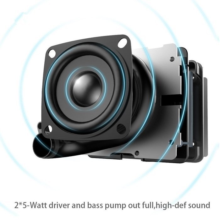 FSTgo S311 Slim Portable Wireless Bluetooth Speakers with Bass Sound, FM Radio,1200mAh Power Bank,Dual 5W Stereo... N2