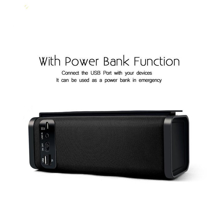 FSTgo S311 Slim Portable Wireless Bluetooth Speakers with Bass Sound, FM Radio,1200mAh Power Bank,Dual 5W Stereo... N6