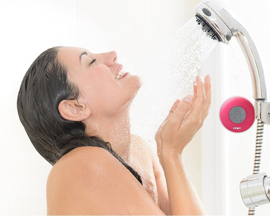 PORT Water Proof Bluetooth 3.0 Speaker, Water Resistant Mini Wireless Shower Speaker, Handsfree Portable Speakerphone... N5