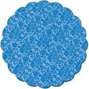 Tapetinho De Brigadeiro / Intermediate Plastic Liner for Candies (7 cm, Dark Blue Lace/ Azul Marinho Renda)