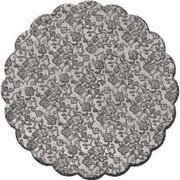 Tapetinho De Brigadeiro / Intermediate Plastic Liner for Candies (7 cm, Dark Blue Lace/ Azul Marinho Renda) N2