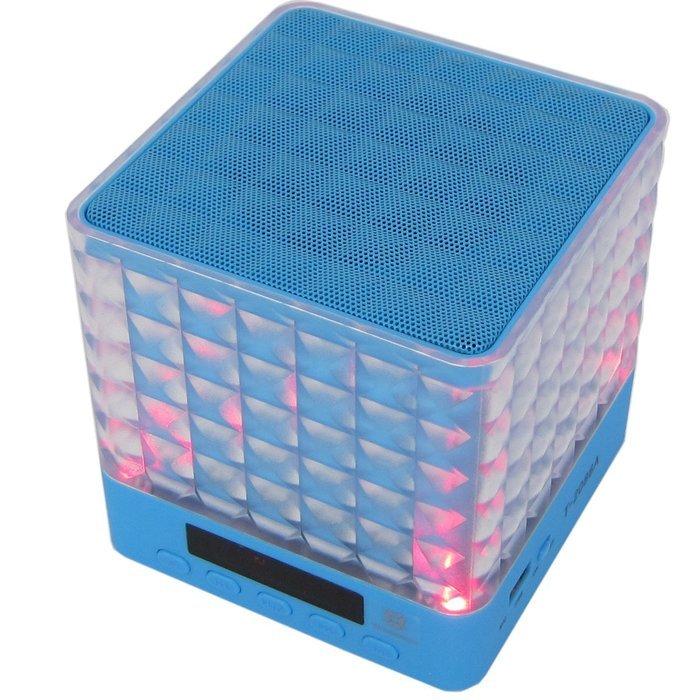 Unitesoul portable wireless Cube bluetooth speaker 10w FM Radio & LCD Display,TF Card Slot,LED Light for Phone...