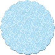 Tapetinho De Brigadeiro / Intermediate Plastic Liner for Candies (7 cm, Dark Blue Lace/ Azul Marinho Renda) N11