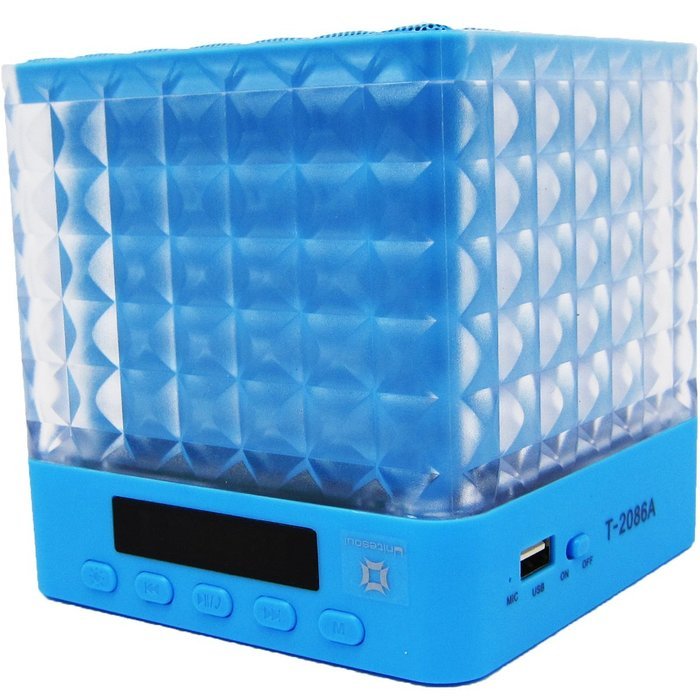 Unitesoul portable wireless Cube bluetooth speaker 10w FM Radio & LCD Display,TF Card Slot,LED Light for Phone... N3