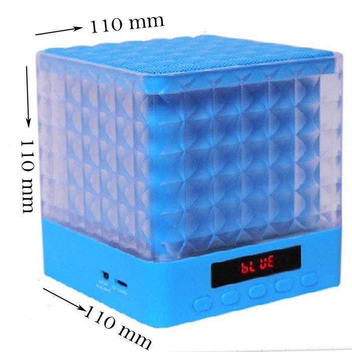 Unitesoul portable wireless Cube bluetooth speaker 10w FM Radio & LCD Display,TF Card Slot,LED Light for Phone... N4