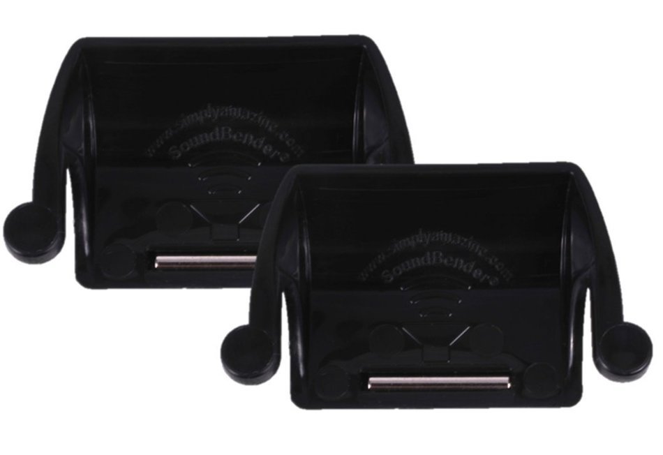 2 PACK SoundBender, Easy-Fit Magnetic Sound Enhancer for iPad 2, 3, 4 (As Seen On Shark Tank) - BLACK