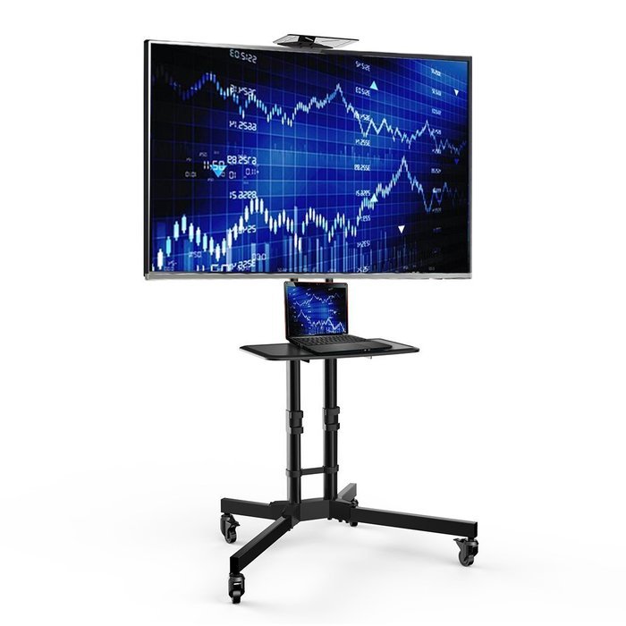 Loctek P3B Universal Mobile TV Cart TV Stand for LED, LCD, Plasma Displays 32-65", Black