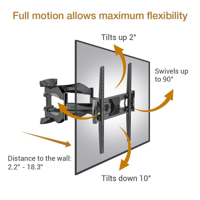 Articulating Arm 32-50 inch TV LCD Monitor Wall Mount, Full Motion Tilt Swivel for 32" 36" 37" 40" 42" 46" 50"...