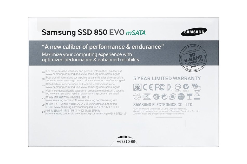 Samsung 850 EVO - 1TB - mSATA Internal SSD (MZ-M5E1T0BW) N5