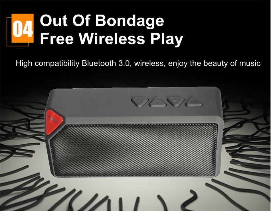 Bluetooth Speakers, M.Way X3S Hi-Fi Portable LED Speaker Wireless Bluetooth Stereo USB Charging TF FM With Mic... N3