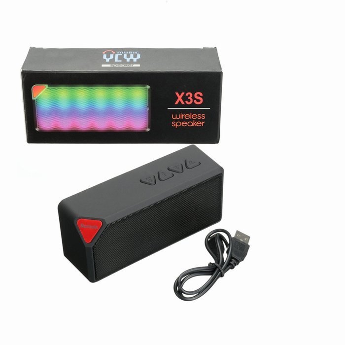Bluetooth Speakers, M.Way X3S Hi-Fi Portable LED Speaker Wireless Bluetooth Stereo USB Charging TF FM With Mic... N8