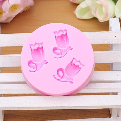 "Tulip Silicone Fondant Mold Chocolate Polymer Clay Mould" shopping N4