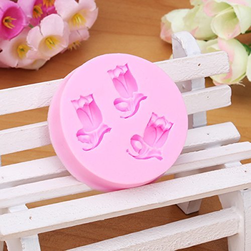 "Tulip Silicone Fondant Mold Chocolate Polymer Clay Mould" shopping N5