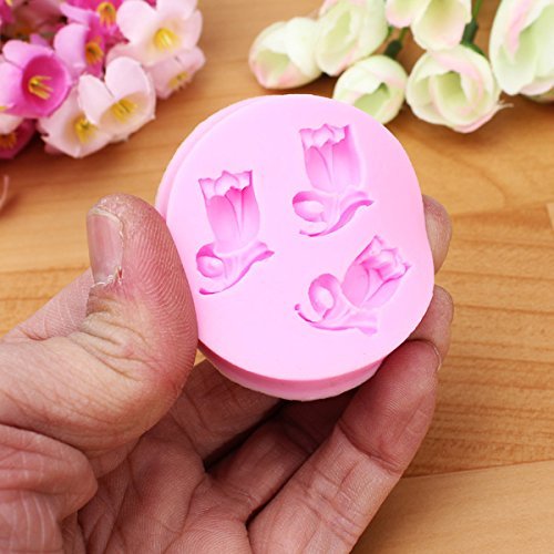 "Tulip Silicone Fondant Mold Chocolate Polymer Clay Mould" shopping N7