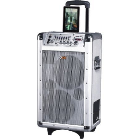 QFX Portable Battery-Powered PA Bluetooth Speaker, White N3