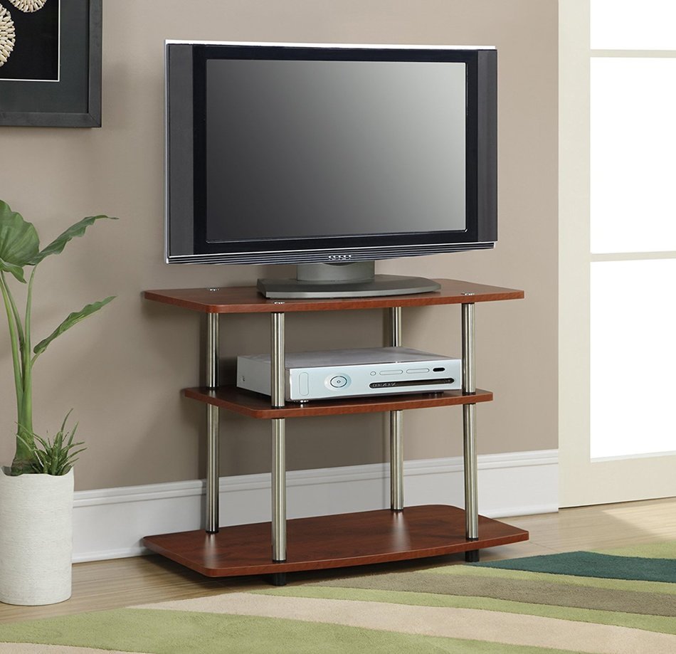 Convenience Concepts Designs2Go 3-Tier TV Stand for Flat Panel Television up to 32-Inch or 80-Pound, Black N9