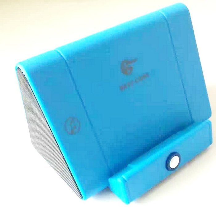 Aolyty Creative Portable Wireless Induction Speaker Magic Near Field Touch Sound Amplifier with Phone Stand Blue N2