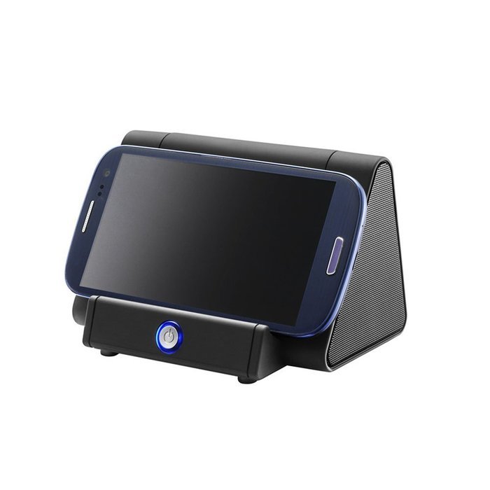 Aolyty Creative Portable Wireless Induction Speaker Magic Near Field Touch Sound Amplifier with Phone Stand Blue N4