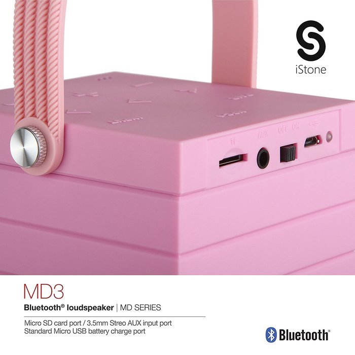 iStone MD3 Portable Wireless Bluetooth Speaker, NFC Tech, AUX, Build-in Microphone and SD Card Play Mood, Clear... N2