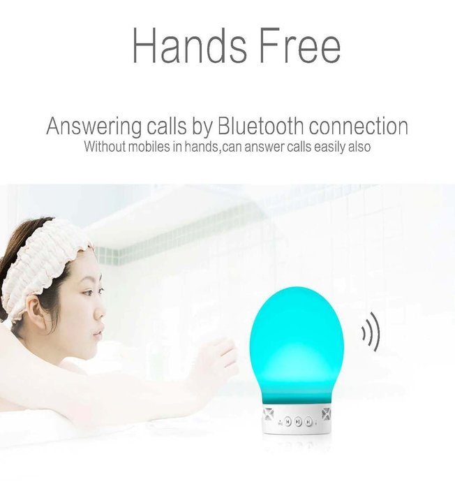 Pertie Multi-Colored LED Bulb w/ 2 Channel Bluetooth Speaker. 4 hrs of Light. Play Music , Phone Calls. Great... N6