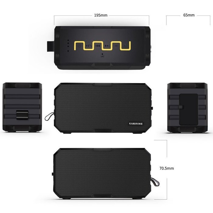 Original Mini Portable Outdoor Wireless Waterproof IP67 Bluetooth Speaker Support TF Card Player Mic with 2600MAH... N2